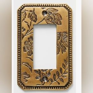 Anthropologie Joan Switch Plate Cast brass. NWOT